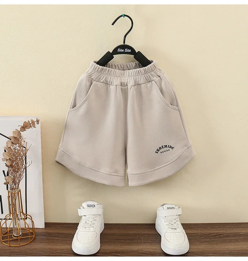 Summer Teenage Boy Clothes Set Children Girls Letter Tshirt and Shorts 2pcs Suit Kid Short Sleeve Top Bottom Outfits Tracksuit