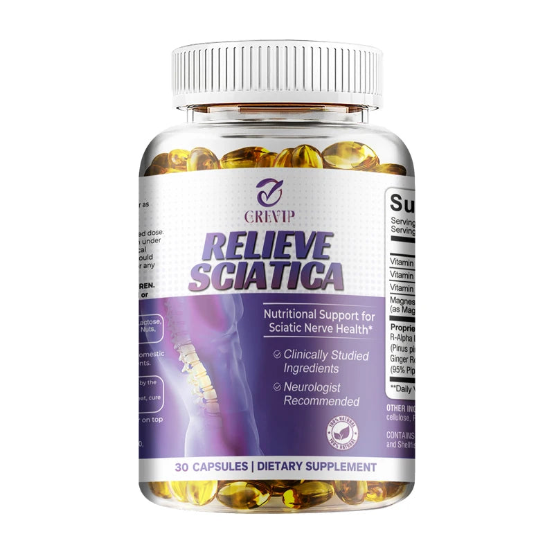 Sciatic Nerve Relief Capsules - Alpha Lipoic Acid Vitamin - Relieve Sciatica and Support Nervous System and Joint Health