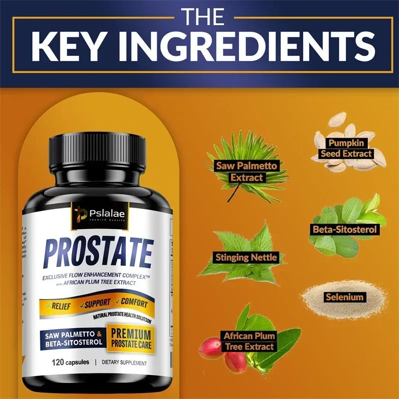 Prostate Supplements - Helps Support Prostate Health, Reduces Nighttime Bathroom Visits, and Relieves Urinary Tract Problems