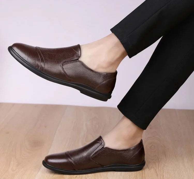Natural Gumrukfree Genuine Leather Dress Shoes Man Casual Business Social Shoe for Men Elegant and Classic Official Legitimate