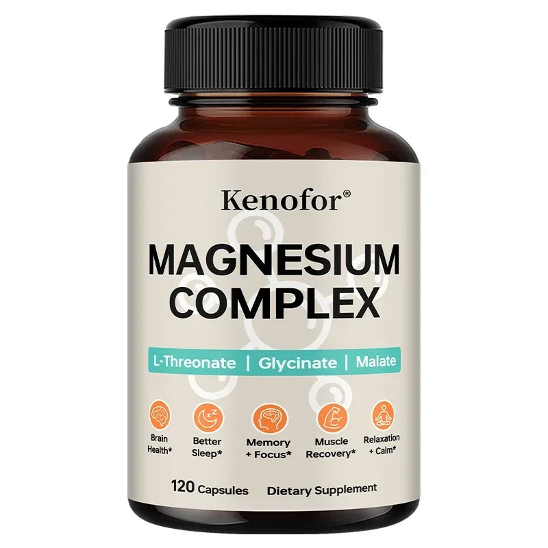 Magnesium Complex Supplement with L-threonine, Glycine, and Malate To Support Brain Health, Memory, Concentration, and Sleep