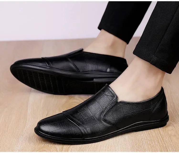 Natural Gumrukfree Genuine Leather Dress Shoes Man Casual Business Social Shoe for Men Elegant and Classic Official Legitimate