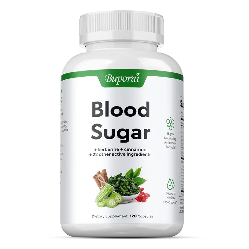 Blood Sugar Capsules - Supports Blood Sugar Balance, Promotes Metabolism, Digestion and Heart Health