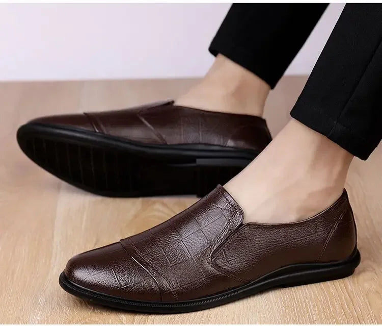 Natural Gumrukfree Genuine Leather Dress Shoes Man Casual Business Social Shoe for Men Elegant and Classic Official Legitimate